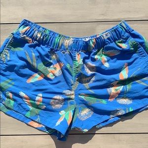 Patagonia Bird Print Athletic shorts